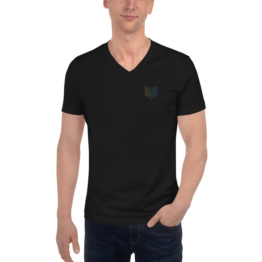 Unisex Short Sleeve V-Neck T-Shirt - Image 2