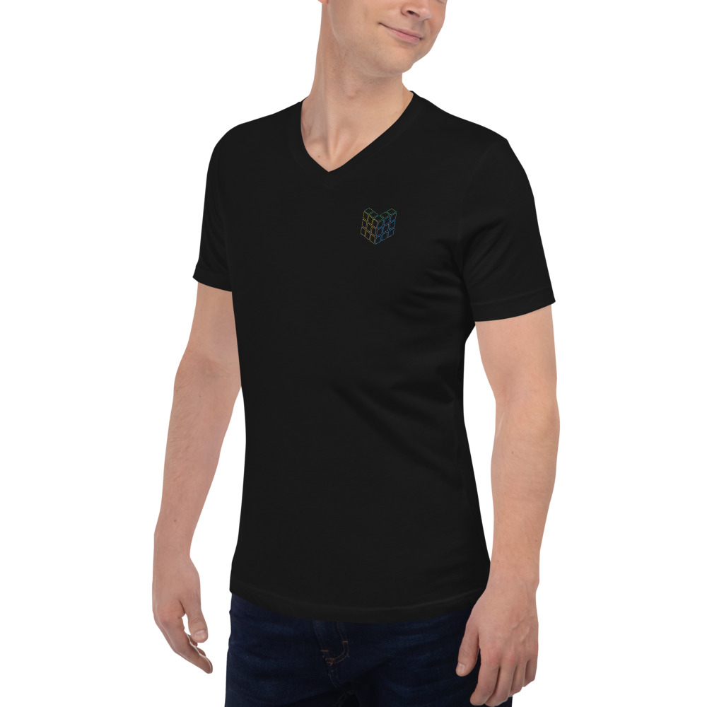 Unisex Short Sleeve V-Neck T-Shirt - Image 4