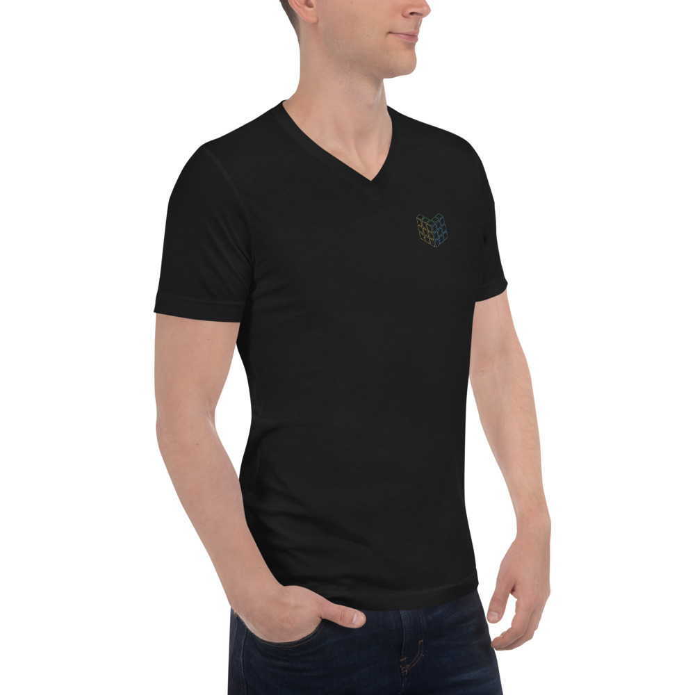 Unisex Short Sleeve V-Neck T-Shirt - Image 3
